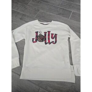 Royce Brand Jolly Christmas Ornament Graphic Sweatshirt‎ Women's Medium Holiday